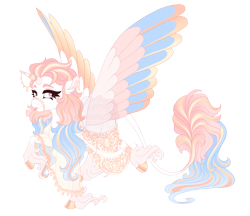 Size: 4400x3800 | Tagged: safe, artist:gigason, oc, oc only, oc:gold flare, alicorn, pony, cloven hooves, colored wings, female, mare, multicolored wings, obtrusive watermark, simple background, solo, transparent background, unshorn fetlocks, watermark, wings
