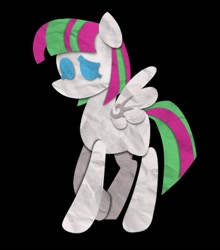 Size: 838x954 | Tagged: safe, artist:partyponypower, blossomforth, pegasus, pony, g4, black background, simple background, solo