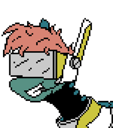 Size: 450x510 | Tagged: safe, artist:nukepony360, oc, oc only, oc:m.a.r.e., cyborg, earth pony, armor, augmented, female, mare, pixel art, simple background, solo, transparent background