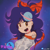 Size: 3072x3072 | Tagged: safe, artist:juniverse, oc, oc only, oc:juniverse, earth pony, human, pony, 80s, anime style, happy, humanized, humanized oc, ribbon, smiling, solo, space, space girl, space pony, sweater dress, universe