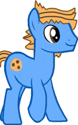 Size: 333x532 | Tagged: safe, artist:cookieballrun, artist:softybases, oc, oc only, oc:blue cookie, earth pony, 1000 hours in ms paint, crappy art, earth pony oc, newbie artist training grounds, photo, simple background, smiling, solo