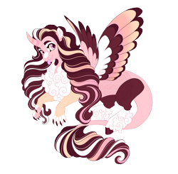 Size: 3573x3500 | Tagged: safe, artist:gigason, oc, oc only, oc:praline, draconequus, hybrid, colored wings, interspecies offspring, multicolored wings, obtrusive watermark, offspring, parent:discord, parent:princess cadance, parents:discodance, simple background, solo, tongue out, transparent background, watermark, wings