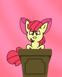 Size: 2000x2500 | Tagged: safe, artist:sleeplesseevee, apple bloom, earth pony, pony, g4, bow, female, filly, foal, hair bow, open mouth, smiling, solo