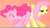 Size: 692x389 | Tagged: safe, screencap, fluttershy, pinkie pie, earth pony, pegasus, pony, g4, my little pony: friendship is magic, party of one, season 1, butt bump, duo, duo female, eyes closed, female, fluttershy is not amused, mare, out of context, smiling, unamused