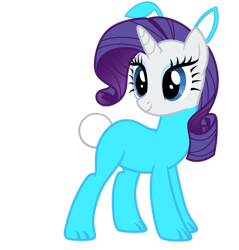 Size: 827x864 | Tagged: safe, artist:lizzmcclin, rarity, pony, unicorn, g4, animal costume, bunny costume, bunny ears, clothes, costume, female, horn, simple background, smiling, transparent background