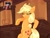 Size: 1600x1200 | Tagged: safe, artist:melissa3art, applejack, earth pony, pony, g4, bar, bipedal, bipedal leaning, bugs bunny, eyebrows, eyebrows visible through hair, female, leaning, lidded eyes, looney tunes, mare, ponified, saloon, screencap reference, solo, straw in mouth