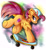 Size: 1600x1734 | Tagged: safe, artist:woonborg, scootaloo, pegasus, pony, g4, ear fluff, female, filly, foal, frog (hoof), helmet, skateboard, skating, smiling, solo, spread wings, tail, the cmc's cutie marks, underhoof, wings
