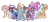 Size: 1024x452 | Tagged: safe, artist:meimisuki, artist:tersisa, applejack, fluttershy, pinkie pie, rainbow dash, rarity, twilight sparkle, alicorn, earth pony, pegasus, unicorn, g4, base used, braid, clothes, coat markings, colored wings, crown, female, horn, horn ring, jewelry, mane six, mare, peytral, redesign, regalia, ring, simple background, transparent background, wings