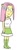 Size: 133x386 | Tagged: safe, fluttershy, equestria girls, g4, goanimate, simple background, solo, white background