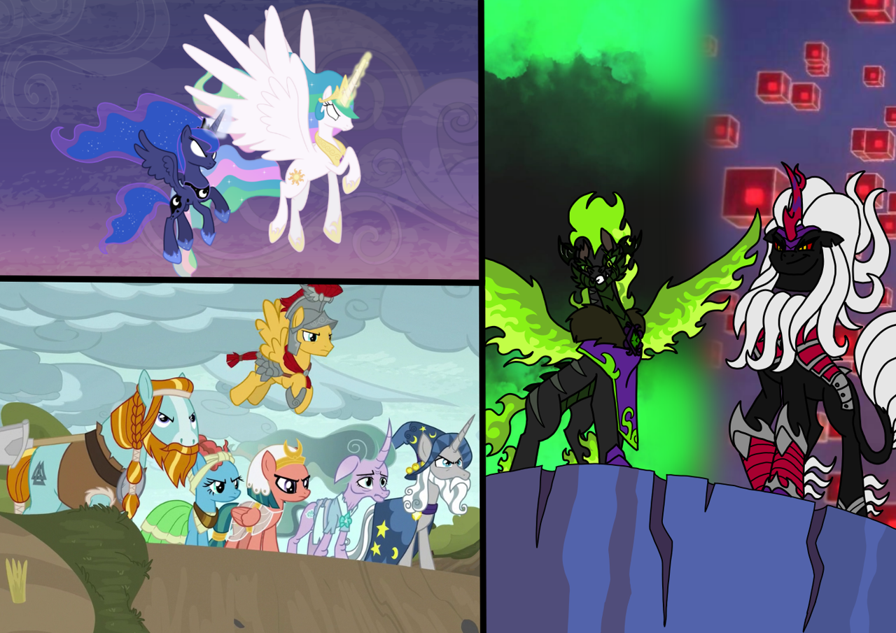 3331624 Safe Artist Zetikoopa Flash Magnus Meadowbrook Mistmane Princess Celestia