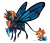 Size: 3600x3100 | Tagged: safe, artist:gigason, oc, oc only, oc:blue wing, changepony, hybrid, obtrusive watermark, simple background, solo, transparent background, watermark
