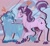 Size: 1080x1000 | Tagged: safe, artist:ohitqabo, starlight glimmer, trixie, pony, unicorn, duo, female, heart, horn, leonine tail, lesbian, looking at each other, looking at someone, ship:startrix, shipping, smiling, smiling at each other, tail, unshorn fetlocks