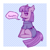 Size: 1000x1000 | Tagged: safe, artist:emvy10, maud pie, earth pony, pony, belt, clothes, dress, eyeshadow, female, makeup, mare, sitting, solo, speech bubble