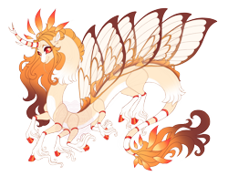 Size: 4400x3400 | Tagged: safe, artist:gigason, oc, oc:sun beetle, changepony, draconequus, hybrid, interspecies offspring, magical threesome spawn, multiple legs, multiple wings, offspring, parent:discord, parent:princess celestia, parent:thorax, simple background, solo, transparent background, wings