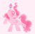Size: 982x962 | Tagged: safe, artist:shgrcube, pinkie pie, earth pony, pony, g4, cupcake, female, food, pink background, simple background, solo