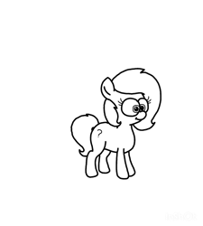 Size: 1080x1198 | Tagged: safe, artist:professorventurer, oc, oc:filly anon, animated, female, filly, meep, webm