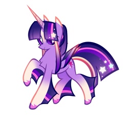 Size: 1492x1395 | Tagged: safe, artist:atti_qu, twilight sparkle, alicorn, pony, g4, colored wings, female, mare, simple background, solo, twilight sparkle (alicorn), white background, wings