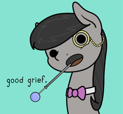 Size: 2048x1911 | Tagged: safe, artist:ewoudcponies, octavia melody, earth pony, pony, g4, candy, cigarette, cigarette holder, female, food, green background, lollipop, monocle, simple background