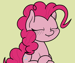 Size: 2048x1700 | Tagged: safe, artist:ewoudcponies, pinkie pie, earth pony, pony, g4, eyes closed, female, relaxed, simple background, solo, yellow background