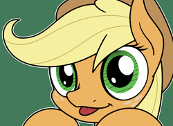 Size: 2048x1488 | Tagged: safe, artist:ewoudcponies, applejack, earth pony, pony, g4, :p, cute, female, green background, simple background, solo, tongue out