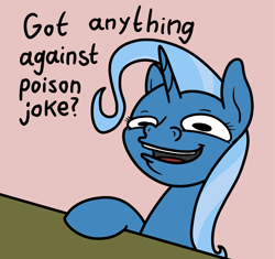 Size: 2048x1929 | Tagged: safe, artist:ewoudcponies, trixie, pony, unicorn, g4, female, horn, poison joke, solo