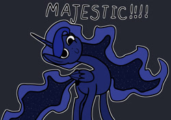 Size: 2048x1435 | Tagged: safe, artist:ewoudcponies, princess luna, alicorn, pony, g4, female, gray background, simple background, solo