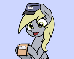 Size: 2047x1637 | Tagged: safe, artist:ewoudcponies, derpy hooves, pegasus, pony, g4, female, mail, package, simple background, solo