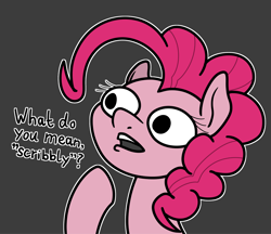 Size: 2048x1769 | Tagged: safe, artist:ewoudcponies, pinkie pie, earth pony, pony, g4, female, gray background, palindrome get, simple background