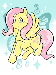 Size: 1350x1800 | Tagged: safe, artist:catsming, fluttershy, pegasus, pony, g4, female, solo, spread wings, wings