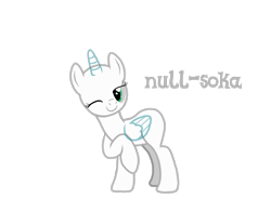 Size: 1237x905 | Tagged: safe, artist:null-soka, alicorn, pony, g4, bald, base, female, horn, mare, simple background, smiling, solo, transparent background, transparent horn, transparent wings, wings