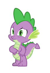 Size: 522x765 | Tagged: safe, artist:darbypop1, spike, dragon, g4, male, scared, simple background, solo, transparent background