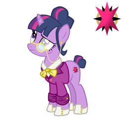 Size: 628x628 | Tagged: safe, artist:3998572077, twilight sparkle, g4, redesign, simple background, translation request, white background