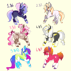 Size: 1200x1200 | Tagged: safe, artist:coyhund, oc, oc only, pony, adoptable, group