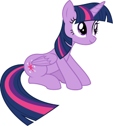 Size: 4000x4417 | Tagged: safe, artist:parclytaxel, twilight sparkle, alicorn, pony, g4, absurd resolution, female, mare, simple background, sitting, smiling, solo, transparent background, twilight sparkle (alicorn), vector