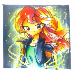 Size: 2950x2814 | Tagged: safe, artist:うめおにぎり, sunset shimmer, equestria girls, g4, female, solo