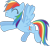 Size: 900x824 | Tagged: artist needed, safe, anonymous artist, rainbow dash, pegasus, pony, g4, ^^, cute, dashabetes, eyes closed, female, kissing, mare, simple background, solo, spread wings, transparent background, vector, wings