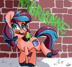 Size: 2200x2036 | Tagged: safe, artist:lou, oc, oc only, pony, female, graffiti, mare