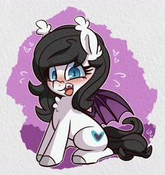 Size: 1856x1968 | Tagged: safe, artist:lou, oc, oc only, bat pony, pony, bat pony oc, female, mare