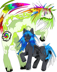 Size: 833x1054 | Tagged: safe, artist:downioader, oc, oc only, pony, duo, simple background, white background