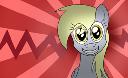 Size: 1300x790 | Tagged: safe, artist:thatcreepybird, derpy hooves, pegasus, pony, g4, creepy, creepy smile, cropped, female, grin, smiling, solo, underp