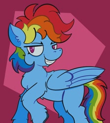 Size: 1533x1714 | Tagged: safe, artist:arti_squid, rainbow dash, pegasus, pony, g4, female, round belly, solo