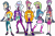 Size: 5904x3886 | Tagged: safe, artist:cutler1228, editor:cutler1228, adagio dazzle, aria blaze, indigo zap, lemon zest, lightning dust, moondancer, sonata dusk, sour sweet, sugarcoat, sunny flare, equestria girls, g4, shadowbolts, shadowbolts school uniform, simple background, the dazzlings, transparent background