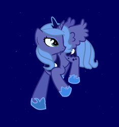 Size: 698x746 | Tagged: safe, artist:sunnyloquacity, princess luna, alicorn, pony, g4, female, mare, s1 luna, solo, stars