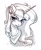 Size: 3362x4096 | Tagged: safe, artist:opalacorn, oc, oc only, oc:vesper, oc:vesper radiance, pony, unicorn, bust, chest fluff, commission, ear piercing, earring, female, grayscale, grin, horn, jewelry, lidded eyes, mare, monochrome, piercing, simple background, smiling, solo, white background