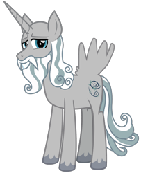 Size: 1664x2048 | Tagged: artist needed, safe, star swirl the bearded, alicorn, g4, alicornified, edited art, horn, race swap, simple background, source unknown, transparent background, vector, wings