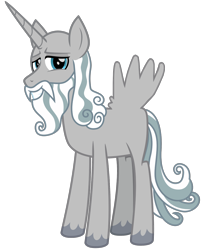 Size: 1664x2048 | Tagged: artist needed, safe, star swirl the bearded, alicorn, g4, alicornified, bald, edited art, horn, incorrect wing shape, race swap, simple background, source unknown, transparent background, vector, wings