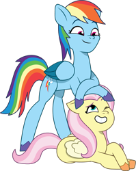 Size: 953x1197 | Tagged: safe, artist:prixy05, fluttershy, rainbow dash, pegasus, pony, g4, g5, my little pony: tell your tale, duo, duo female, female, fluttershy is short, fluttershy is smol, g4 to g5, generation leap, mare, petiteshy, rainbow dash is tall, rainbow dash is tol, simple background, smolshy, tallerdash, transparent background, vector