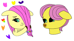 Size: 1366x768 | Tagged: safe, artist:coolgear10, fluttershy, pegasus, pony, g4, butterscotch, cute, female, flower, flower in hair, fluttershy gets all the mares, fluttershy gets all the stallions, hair over one eye, half r63 shipping, implied appleshy, implied bubbleshy, implied duskshy, implied elushy, implied flarity, implied flutterblitz, implied flutterdash, implied flutterjack, implied flutterpie, implied lesbian, implied shipping, implied straight, implied twishy, male, mane, mare, rule 63, self paradox, selfcest, ship:flutterscotch, ship:shyshy, shipping, stallion, straight, wingding eyes