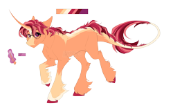 Size: 6868x4361 | Tagged: safe, artist:parrpitched, oc, oc only, classical unicorn, pony, unicorn, adoptable, cloven hooves, commission, concave belly, finished, finished commission, fluffy, glasses, horn, leonine tail, looking at you, male, offspring, parent:sunburst, parent:twilight sparkle, parents:twiburst, signature, simple background, smiling, smiling at you, solo, transparent background, unshorn fetlocks