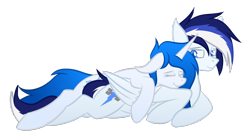 Size: 1890x1054 | Tagged: safe, artist:painchiller, oc, oc only, oc:whirligig firefly, pegasus, pony, unicorn, cuddling, cute, female, horn, lying down, male, mare, simple background, smiling, stallion, transparent background